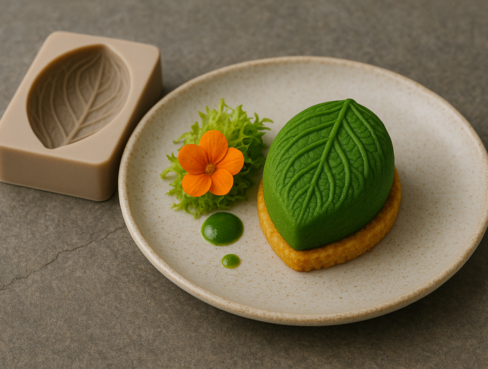 silicone food mold with endresult dish