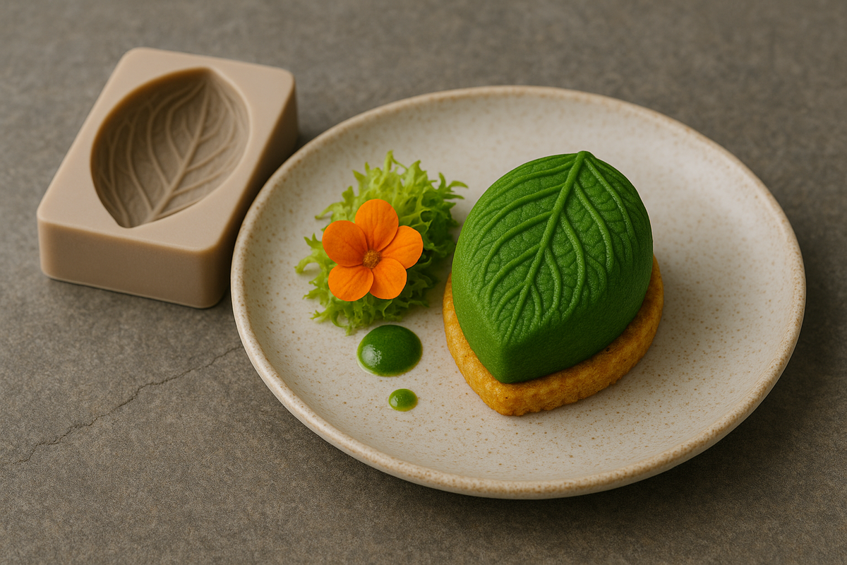 silicone food mold with endresult dish